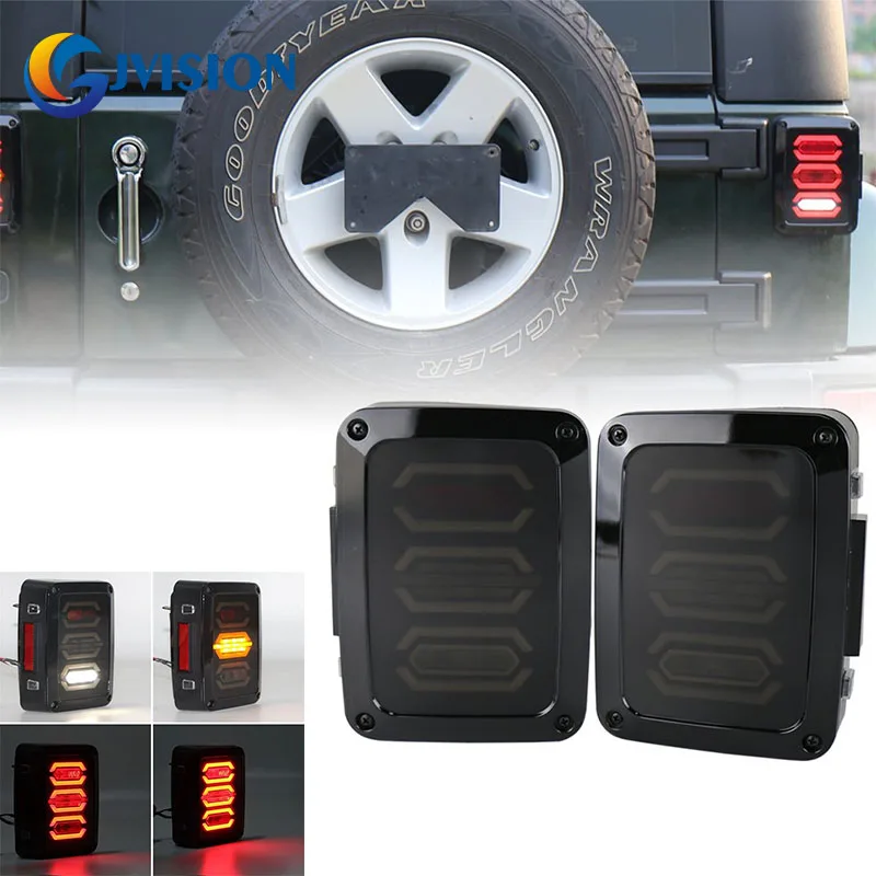 

Free Shipping for 2 x Jeep Wrangler JK 07-16 LED Tail Lights Rear Brake Reverse Lamps for USA & European Version