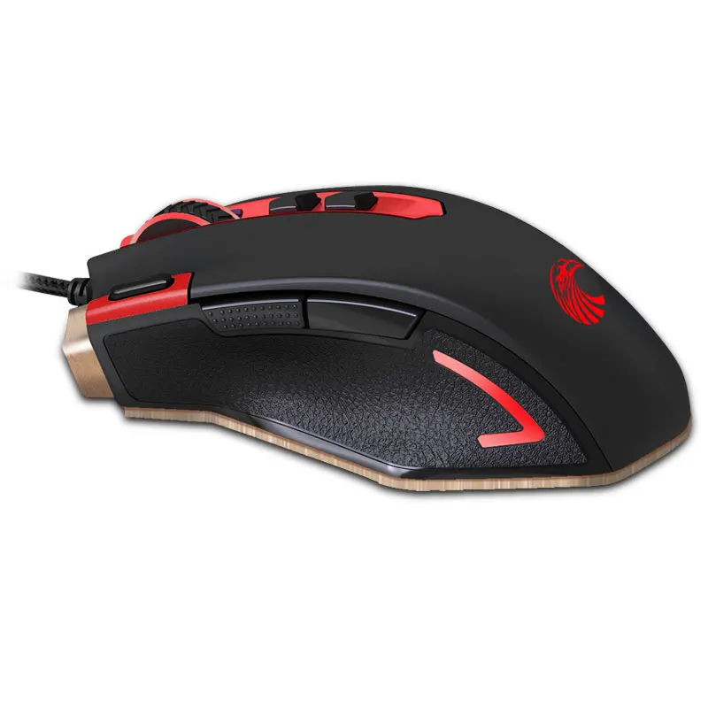  Professional Wired Gaming Mouse 8 Buttons 4000 DPI Optical Game Mice With Colorful LED Backlit For 