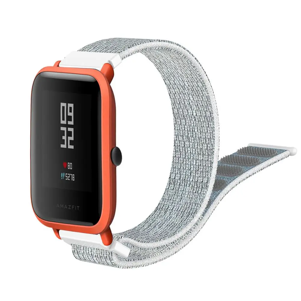 Для Amazfit Bip сменные ремешки спортивные Молодежные нейлоновые ремешки на петельках модные наручные браслеты для Amazfit Bip сменный ремешок Fashi