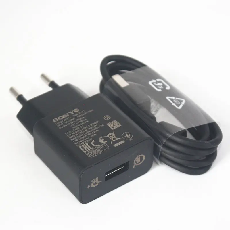 Оригинальное зарядное устройство sony UCH12 QC3.0 Quick USB с кабелем type C для sony Xperia XZ X Compact XA XZP XZS XC XP Z4 Z5P