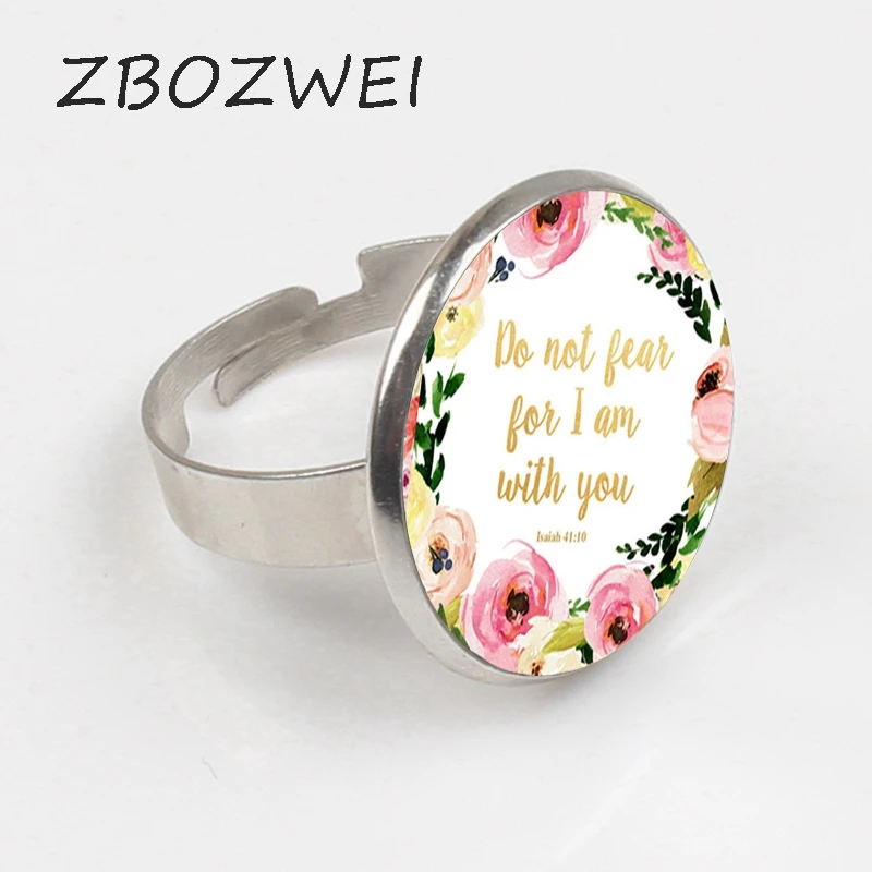 ZBOZWEI 2018 не бойтесь что я с вами кольцо исаями 41 и 10 библиями цветочные