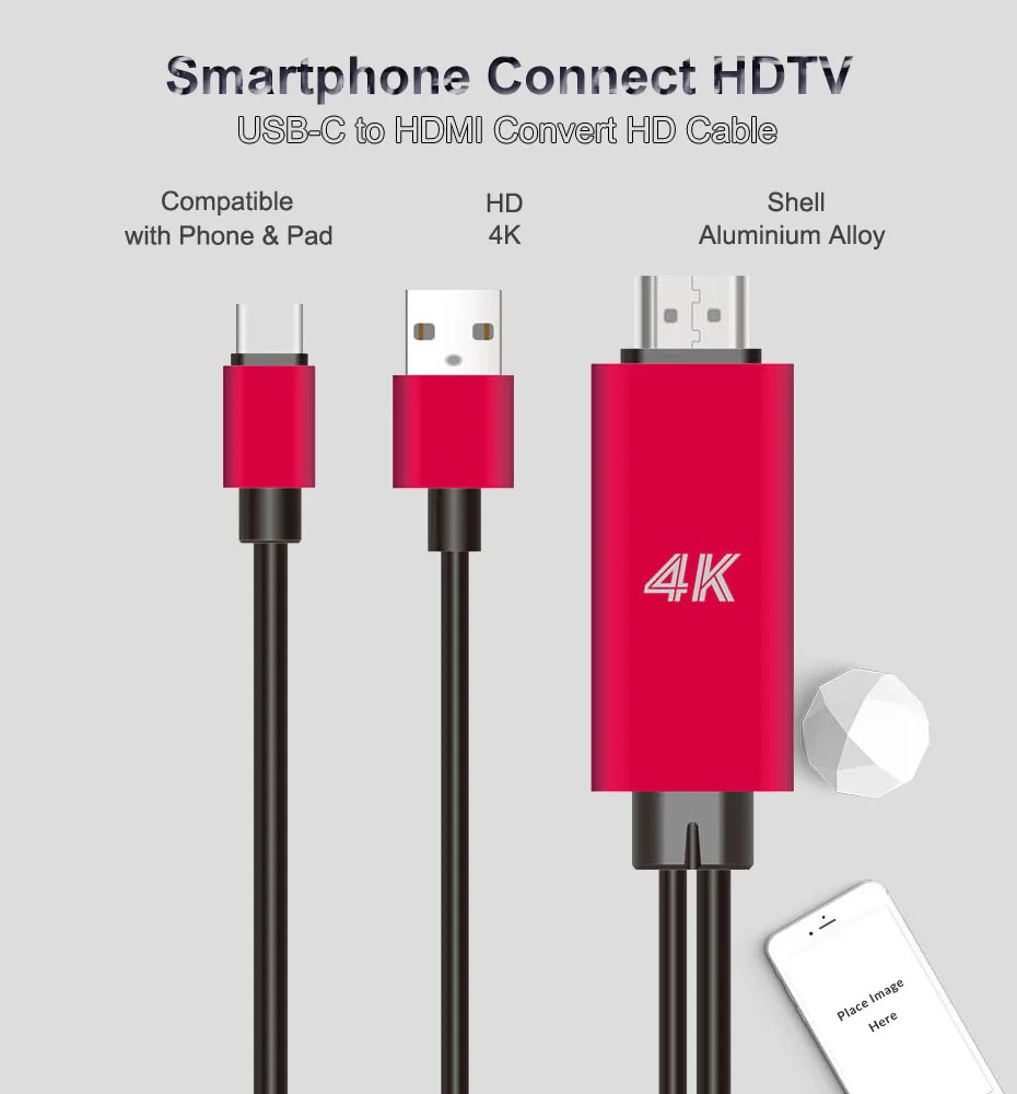 USB C to HDMI Cable Converter  1