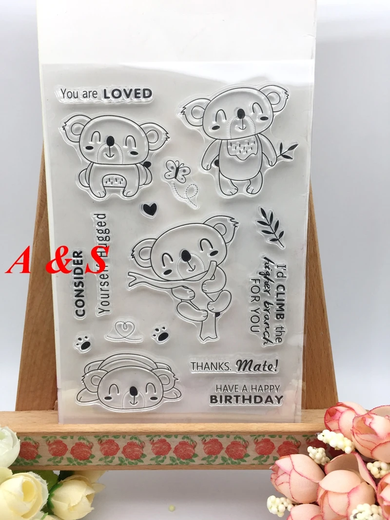 Lovely Bear Transparent Clear Stamp DIY Silicone Seals Scrapbooking