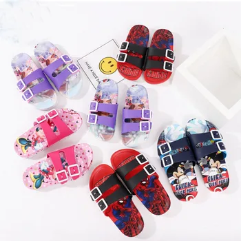 

Children girls summer Sofia Spideman PVC beach Slippers Non-slip princess home bath shoes 26-37 6kinds XQ01
