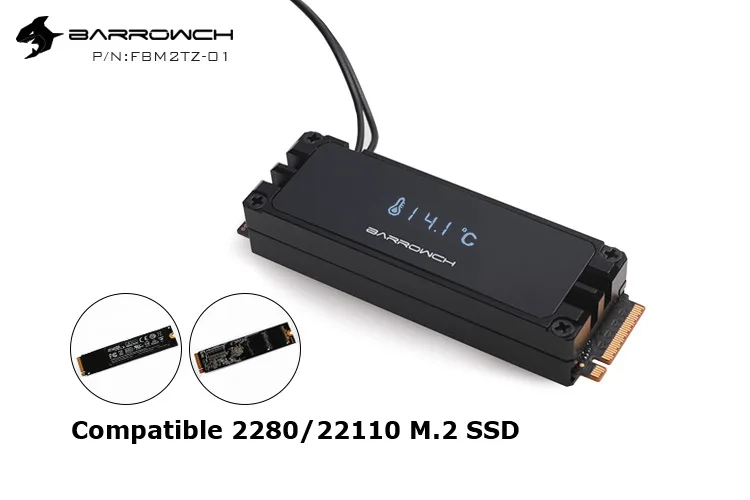 Barrowch FBM2TZ-01 OLED дисплей температуры M.2 радиатор SSD