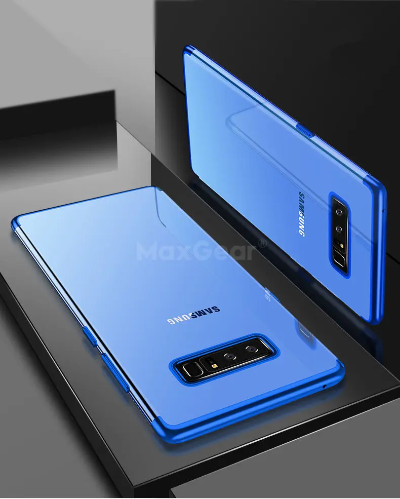MaxGear защитный силиконовый чехол для телефона для samsung Galaxy Note 5 8 9 прозрачный тонкий чехол для samsung S6 S7 Edge S8 S9 Plus
