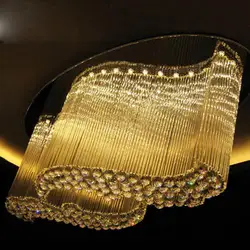 Современный минималистский led гостиной потолочный светильник овальные большие отель инженерных лампа роскошь спальни кристалл ресторан