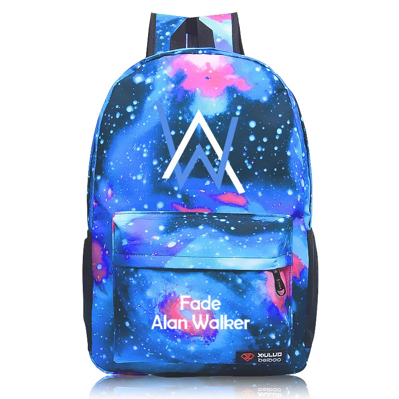 Mochila Feminina Mochilas, светящаяся сумка для ходунков, выцветший в том же рюкзаке, Alan, электронная музыка, популярный логотип, Студенческая упаковка - Цвет: see chart