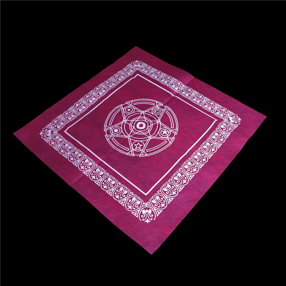

Non-woven Rose Table Cover Playing Cards Purple Pentacle Tarot Game Tablecloth Table Cloth Board Game Textiles Tarot 49x49cm