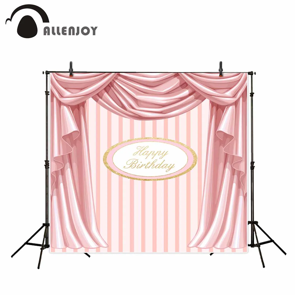 

Allenjoy photographic backdrop pink girl birthday princess sweet background photobooth professional fantasy props
