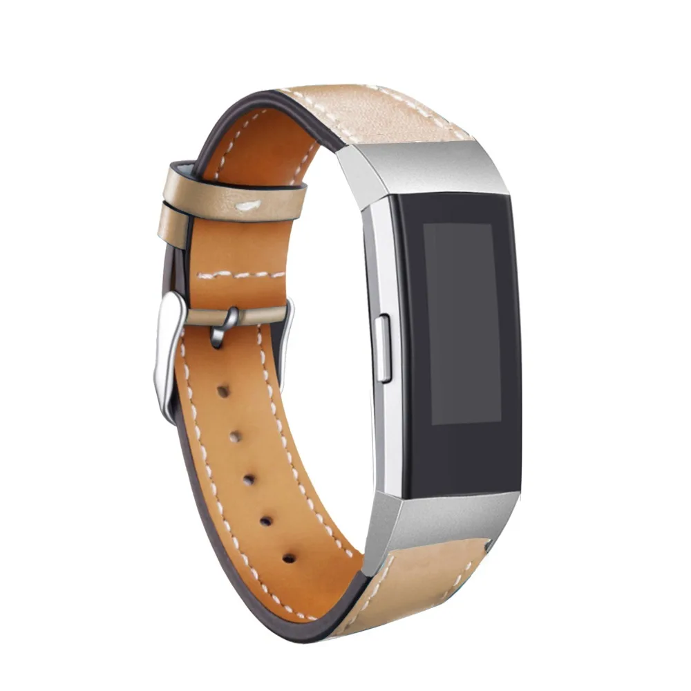 KINGBEIKE Colorful 100% Genuine Leather WatchBand For Fitbit Charge 3 Watch Band Replacement Bracelet Strap KINGBEIKE Colorful 100% Genuine Leather WatchBand For Fitbit Charge 3 Watch Band Replacement Bracelet Strap