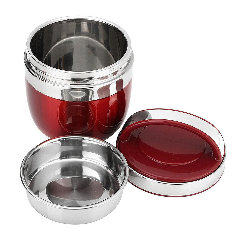 

Double Layer Insulated Lunch Box Food Storage Container Portable Stainless Steel Insulation School Pot Hand Food Box Picnic