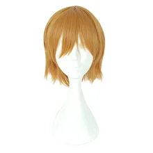 MCOSER 30 см оранжевый желтый блонд цвет короткий синтетический парик для косплея высокотемпературные волокна волос
