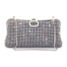 Роскошный кристалл женские сетка клатч кошелек