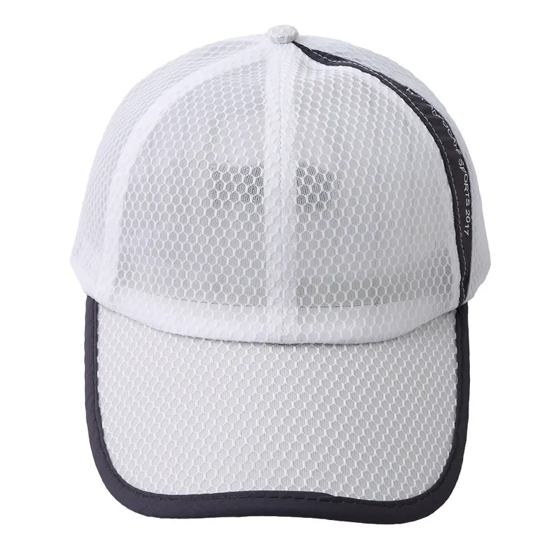 Унисекс летние дышащие шапочка для гольфа для Для женщин Для мужчин бейсболка кепка с сеткой шляпа Гольф Кепки Для мужчин Спорт Бренд Hat Гольф Кепки Для мужчин - Цвет: white