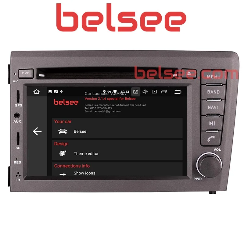 Автомагнитола Belsee для Volvo V70 S60 XC70 2000 2004 Android 8 0 ядер 4 Гб стерео Bluetooth GPS навигация