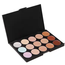 Luckyfine 15 цветов макияж тональный крем Палетка для лица комплект пудра для лица Красота косметика, подарочная