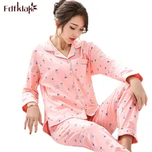 Fdfklak пижамы женские пижамный комплект с принтом плюс размер пижамы Домашняя одежда для женщин Пижамный костюм женская пижама 3XL
