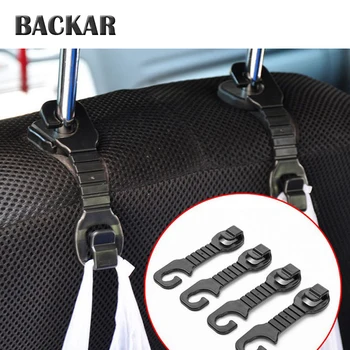 

Backar Universal Car Styling Strong Traction Back Seat Hanger Holder Hooks For Hyundai BMW Ford Abarth Peugeot Acura Accessories