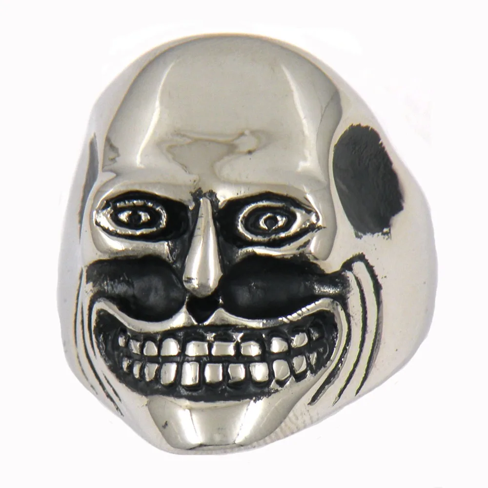 

Fanssteel Stainless Steel Jewelry GLASSES SMILE SKULL RING FSR09W42