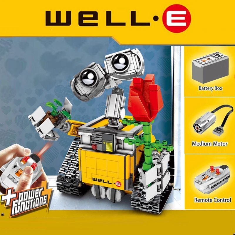 Идеи создатель MOC WALL-E робот RC ЕВА Playmobil строительные блоки Наборы комплекты кирпичей Фильм Дети Marvel Совместимость