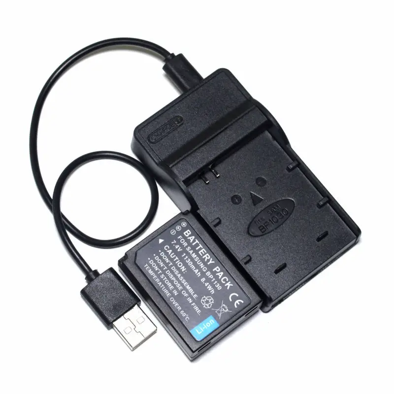 BP1030 BP1130 Батарея+ USB Зарядное устройство для samsung NX1000 NX1100 NX200 NX2000 NX210 NX300M NX300 NX310 NX500 Камера