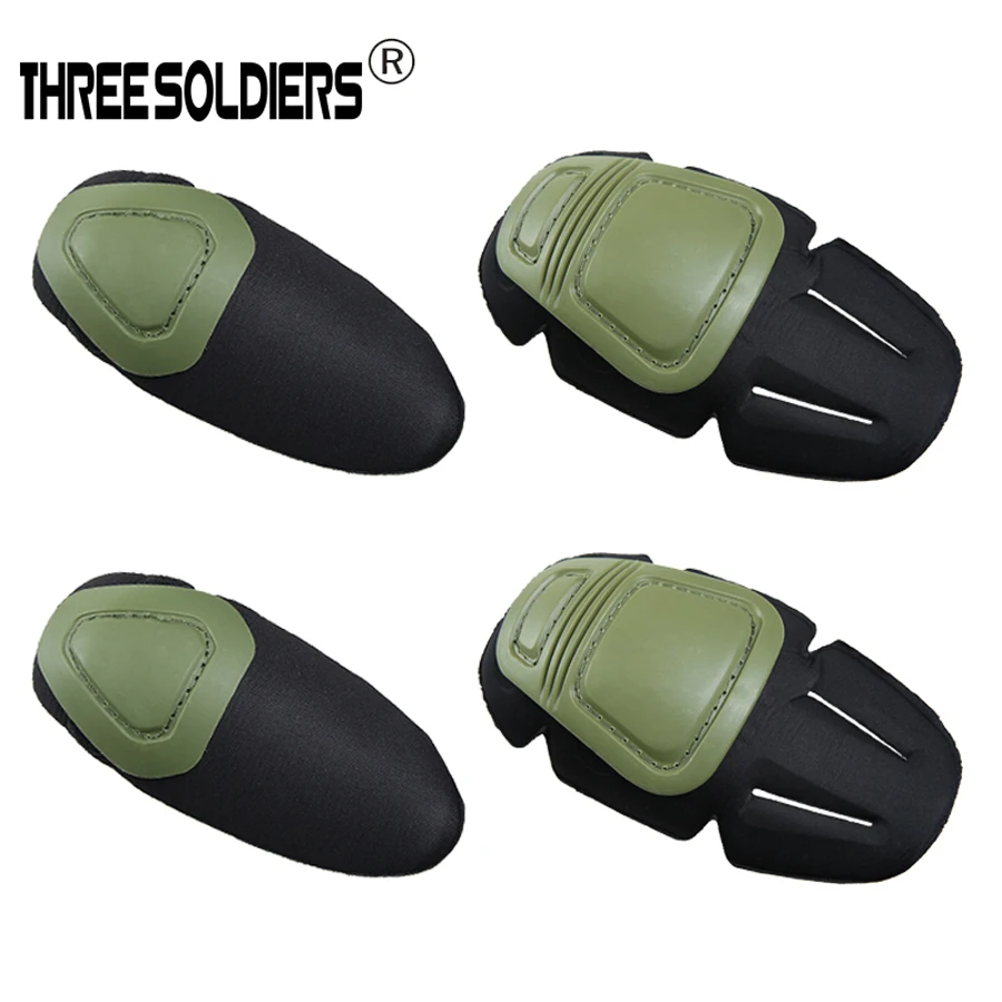 Три солдат тактический бой G3 Защитная форма брюки для девочек Футболка прочные наколенники и налокотники, 2 наколенники и налокотники 2/комплект
