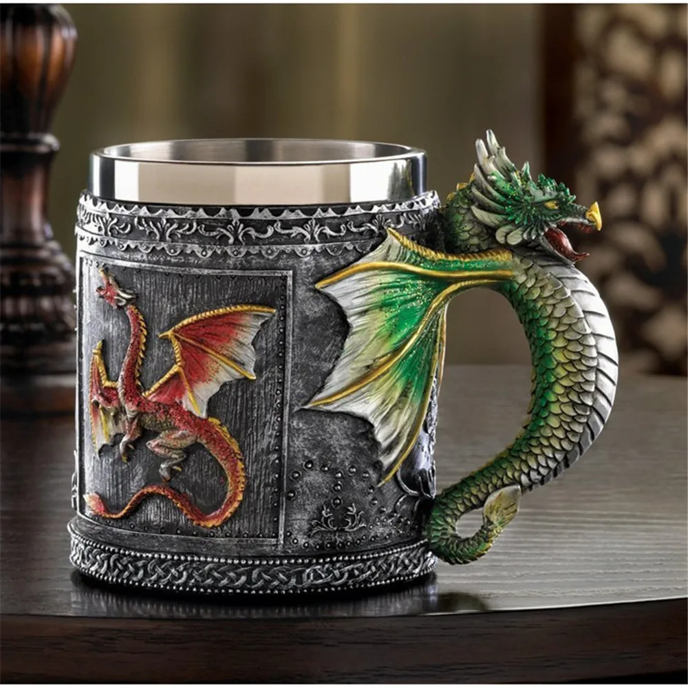 Новинка 2019 Высококачественная кофейная кружка Dragon 3D пивная чашка 450 мл настенная