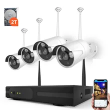 4CH 4MP WI-FI системы Беспроводной 4MP NVR 4 шт. 4 MPMP ИК Открытый P2P Wi-Fi ip-cctv безопасности Камера Системы комплект видеонаблюдения