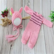 Мохер новорожденных длинные Slevee комбинезон вязаный для маленьких девочек мальчиков jumpersuits детский наряд боди фотография Опора Рождественский подарок