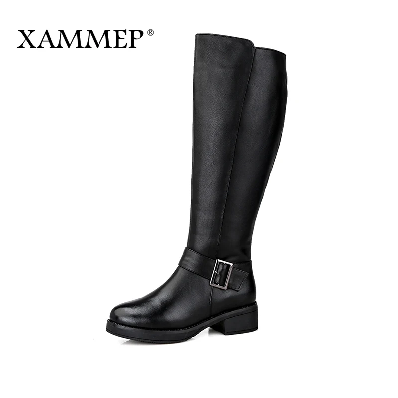 Брендовая женская зимняя обувь Xammep высококачественные сапоги до колена из