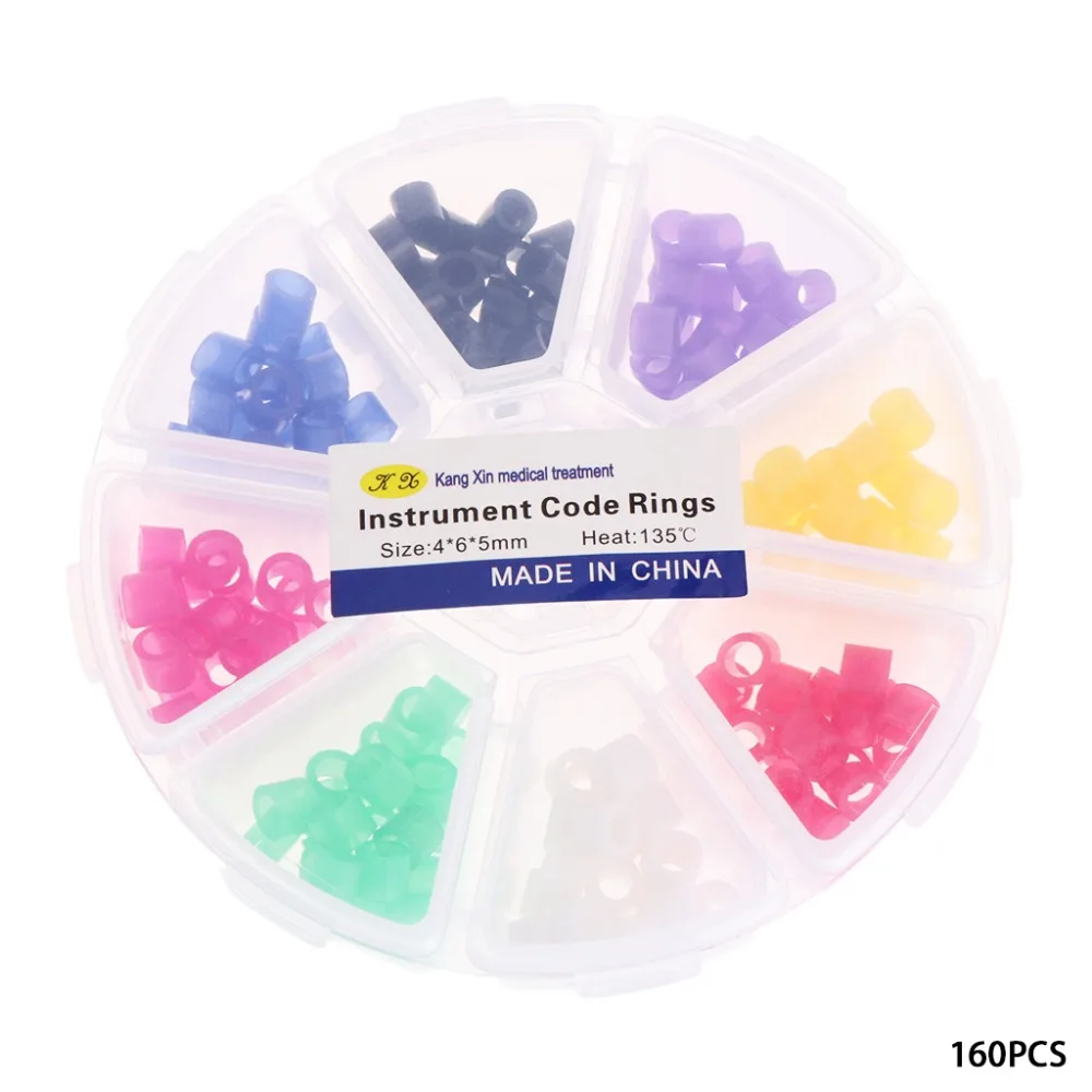 ZLROWR 160Pcs Dental Instrument Code Rings Autoclavable Hygienist