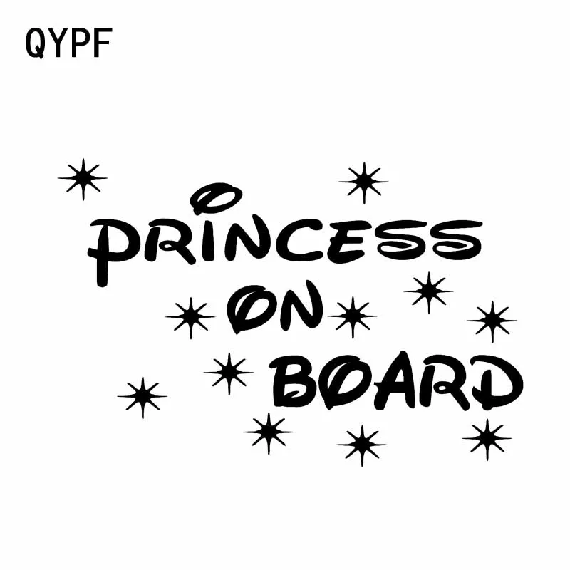 

QYPF 16CM*10.9CM PRINCESS ON BOARD Car Vinyl Sticker Decal Black/Sliver C14-0009