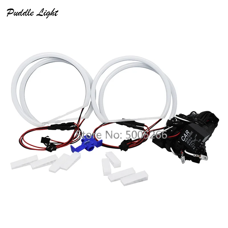 Car Angel Eyes LED Cotton Lights for BMW E46 Non-Projector Lens Head Lamp Halo Ring Daytime Headlight Auto lighting White