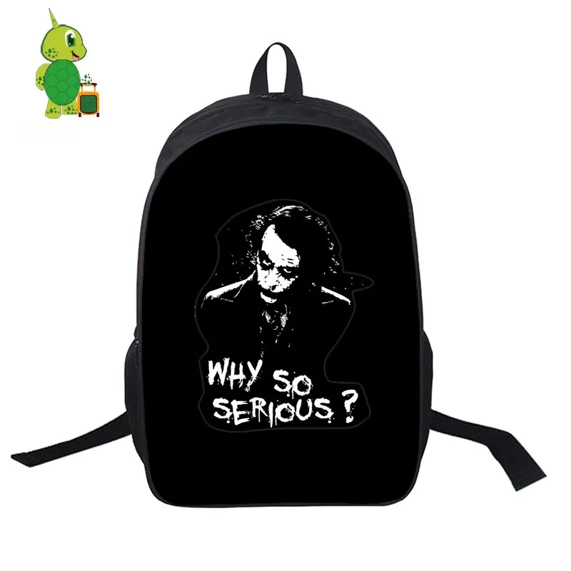 Dark Knight Joker Batman School Bags Women Men Daily Backpack Laptop Backpack for Teenage Girls