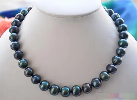 

FREE SHIPPING>@@> 3728 ROUND PEACOCK BLACK FW PEARL NECKLACE