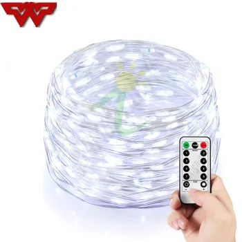 

LED light Strip10M battery box light string eight functions with remote battery box light string waterproof battery box lights