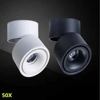 

360 degree adjustable LED Spotlight 3W 5W 7W 10W 12W Ceiling Downlight Surface Mounted COB Track Lighting LED Aluminum Wall Lamp