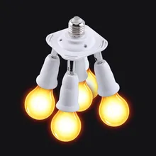 5 в 1 регулируемый E27 к E27 Цоколь лампа базовый светильник держатель лампы адаптер питания сплиттер были одобрены CE/RoHs