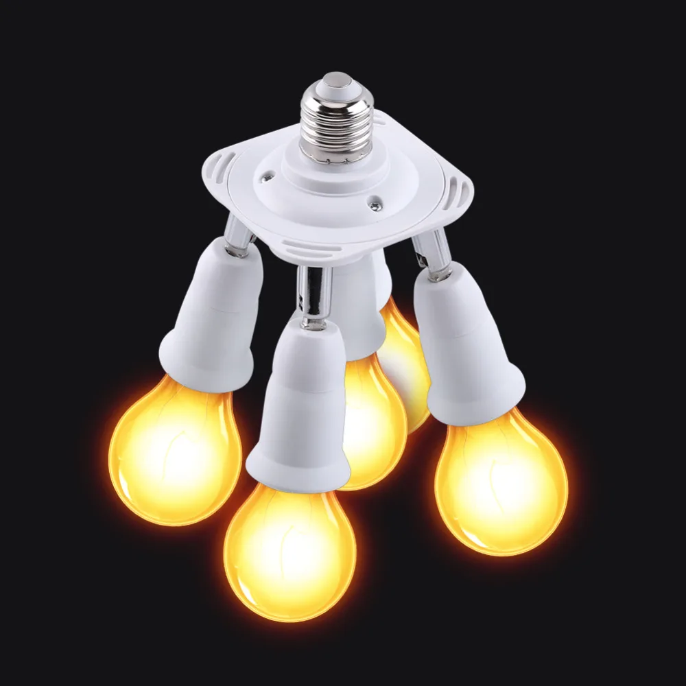 5 in 1 Adjustable E27 To E27 Socket Lamp Base Light Lamp ... 5 in 1 Adjustable E27 To E27 Socket Lamp Base Light Lamp ...