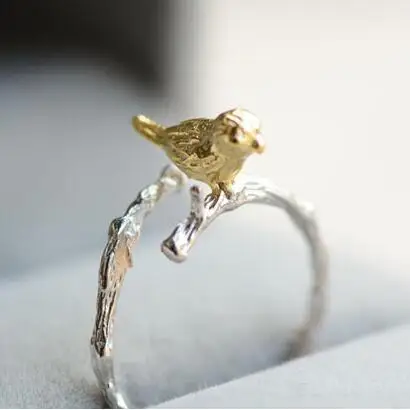 New Arrivals 925 Sterling Silver Rings Bird Ring For Girl Women Gift Fashion Jewelry Free Shipping