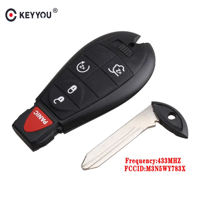 KEYYOU 5 кнопки дистанционного ключа автомобиля для Chrysler Dodge Ram 2008 2009 2010 2011 2012 Зарядное устройство Magnum Challenger M3N5WY783X 433 МГц