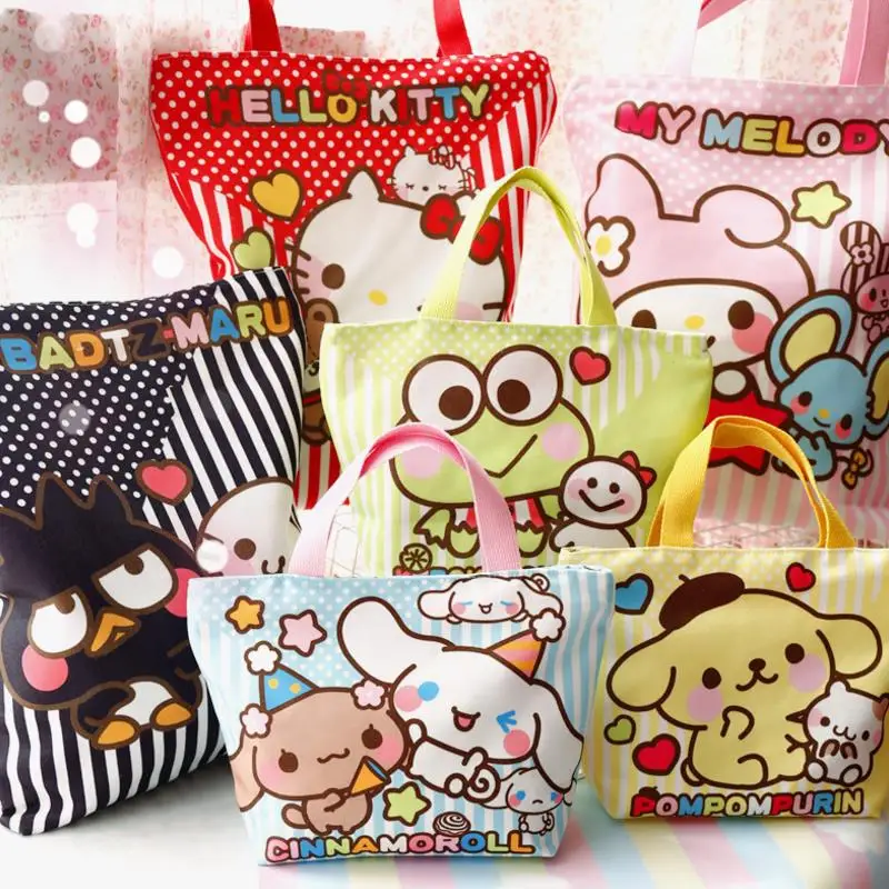 

1pc Creative Japan hello kitty Cinnamoroll pudding dog Penguin Handbag Multi-functional Shopping shoulder bag figure toy gift
