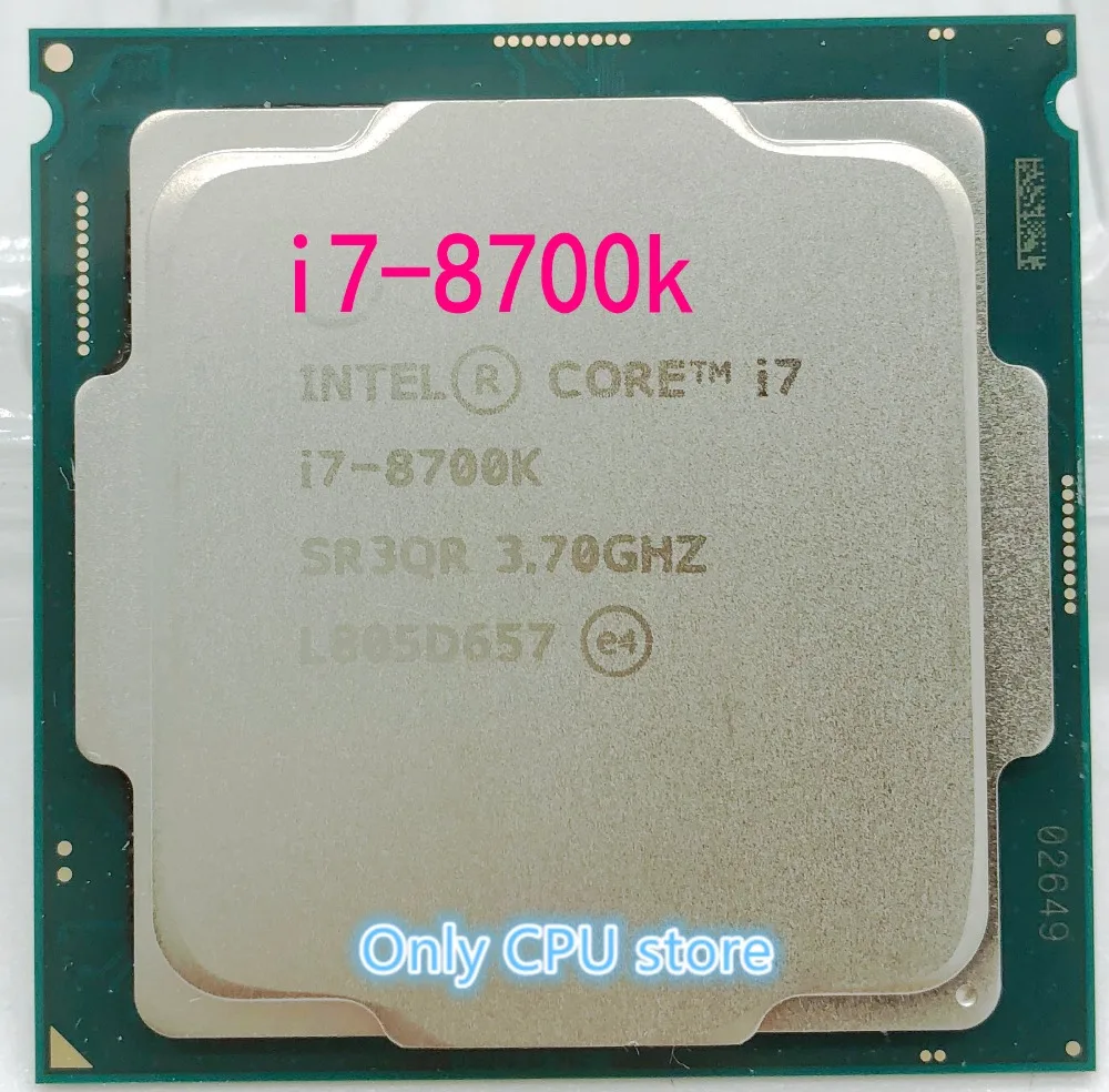 

Free shipping Intel Core 8 series Processor I7 8700K I7-8700K processor CPU LGA 1151-land FC-LGA 14 nanometers Six Core cpu