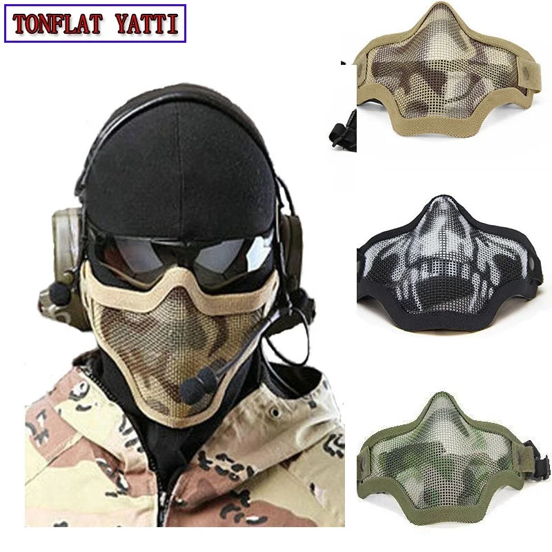 2019 New military tactical mask Boutique Tactical Hunting Metal Wire