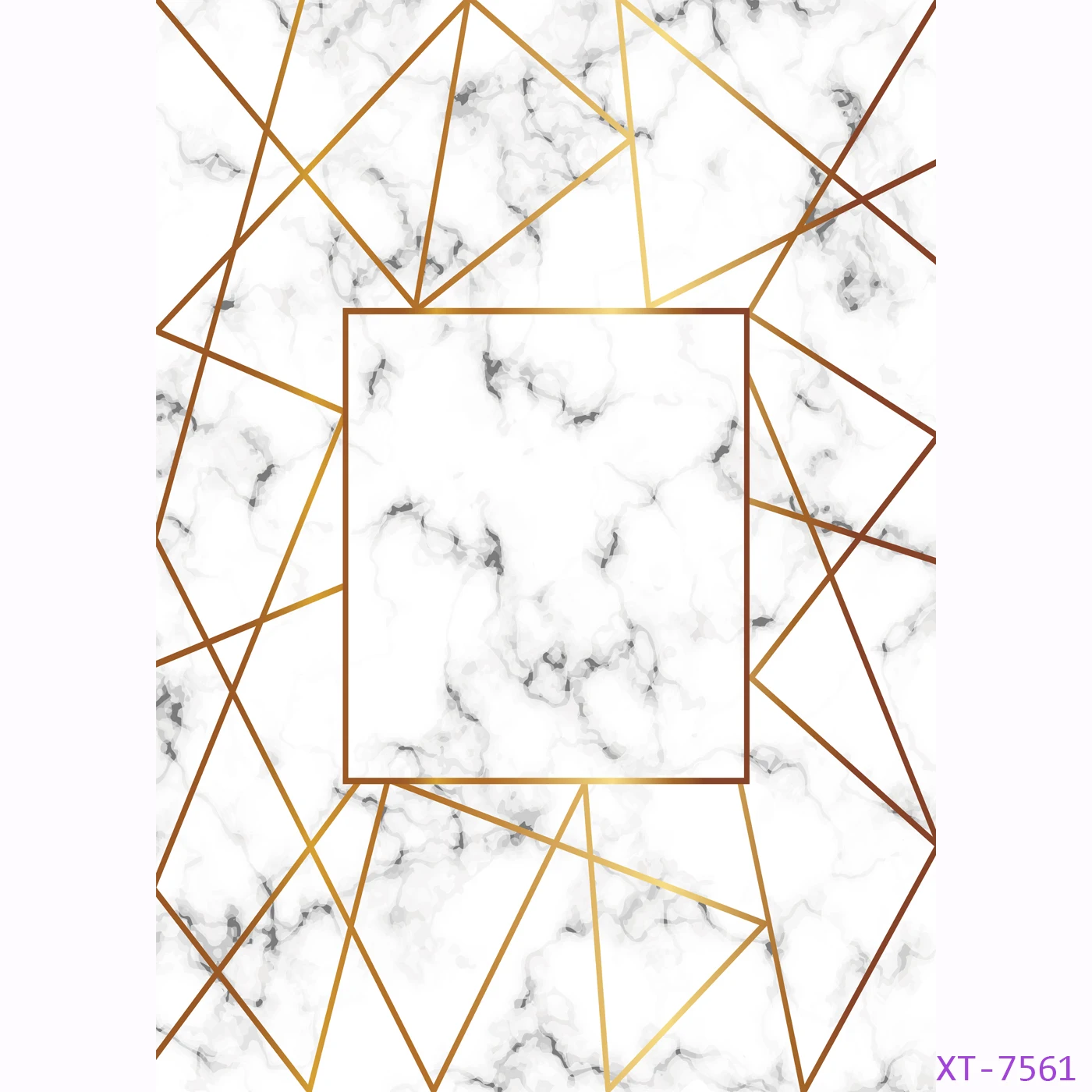 

Wedding invitation card with gold geometric artdeco element on marble background Luxury backdrop for greeting birthday posters