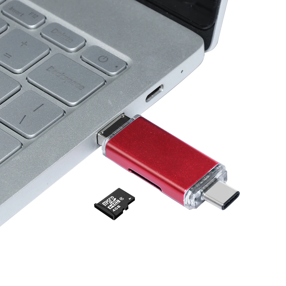 Кардридер TF USB Micro USB адаптер 4 в 1 Тип C OTG кардридер для samsung ноутбук Android телефон