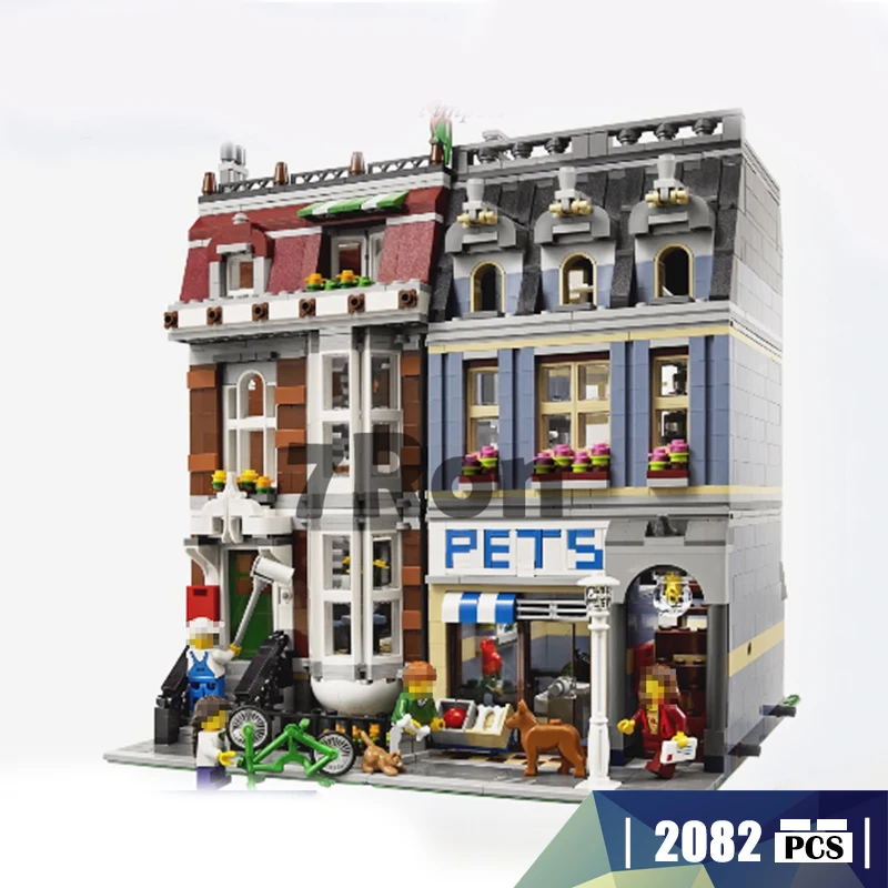 Модель здания игрушки хобби Pet Shop parall импорт 15009 Совместимость с lego Creator серии 10218