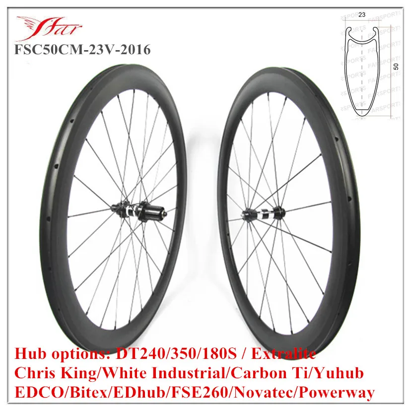 

FSC50CM-23V-2016 Farsports light weight road bike wheel 50Cx23mm carbon wheels V aero shape clincher bicycle carbon wheelset