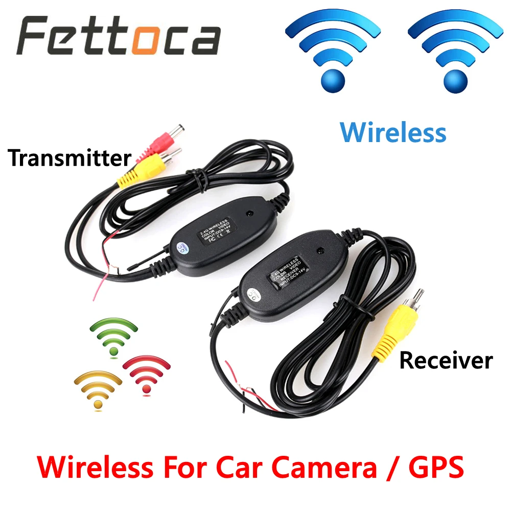

2.4 Ghz Wireless Rear View Camera RCA Video Transmitter & Receiver Kit for Car Rearview Monitor FM Transmitter & Receiver